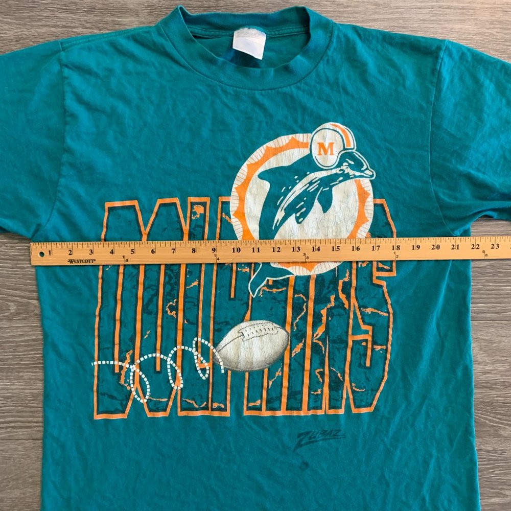 Vintage Zubaz NFL Miami Dolphins Shirt Sz. L - Picture 4 of 8